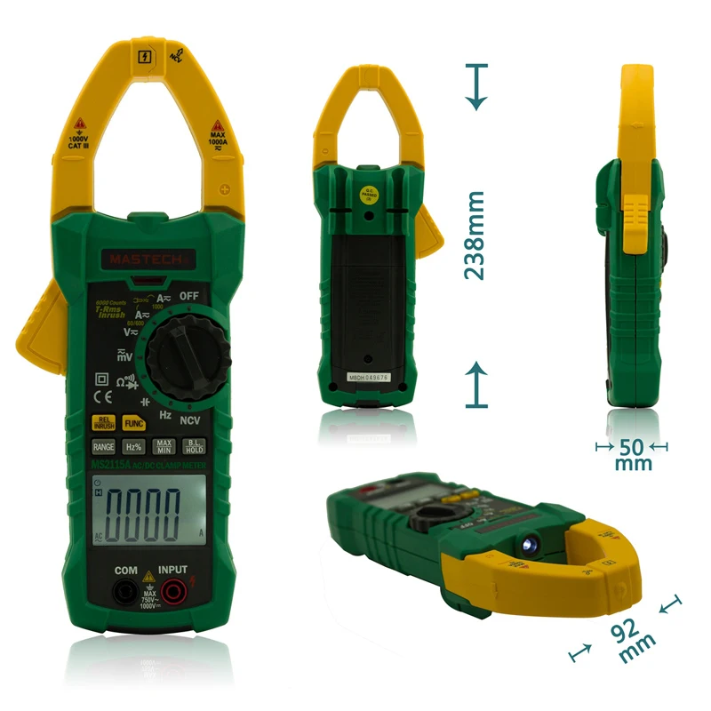 Цифровой мультиметр-зажим MASTECH MS2115A 1000A 6000 отсчетов | Инструменты