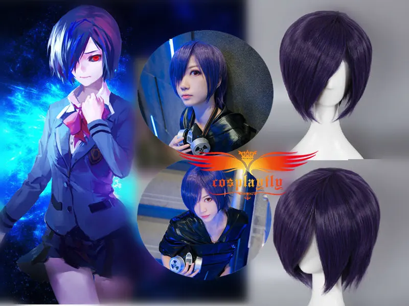 Рабочая форма Tokyo Ghoul Touka Kirishima фиолетовый парик с париком и шапочка для косплея