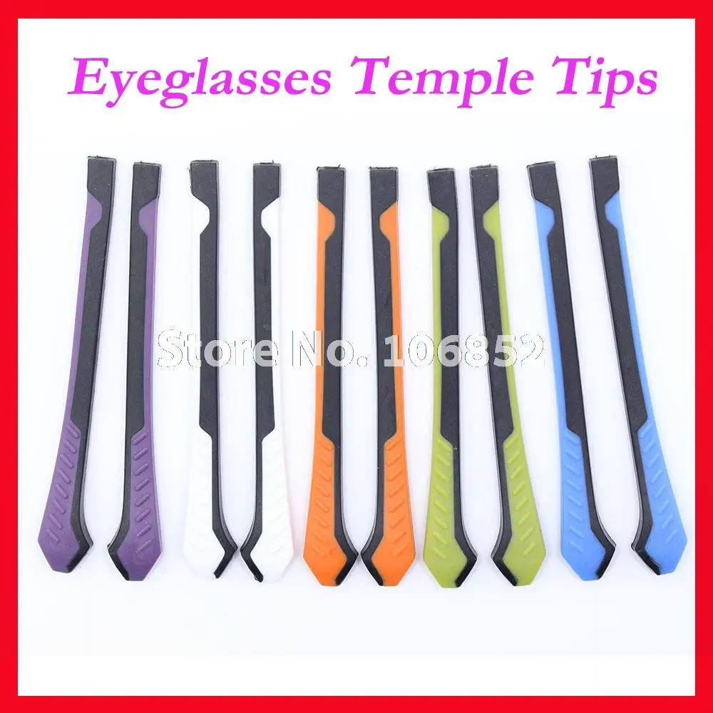 200pcs ET-003 Double Colors Anti Slip Eyeglasses Glasses Temple Tips Accessories For Optical Frame Temples 
