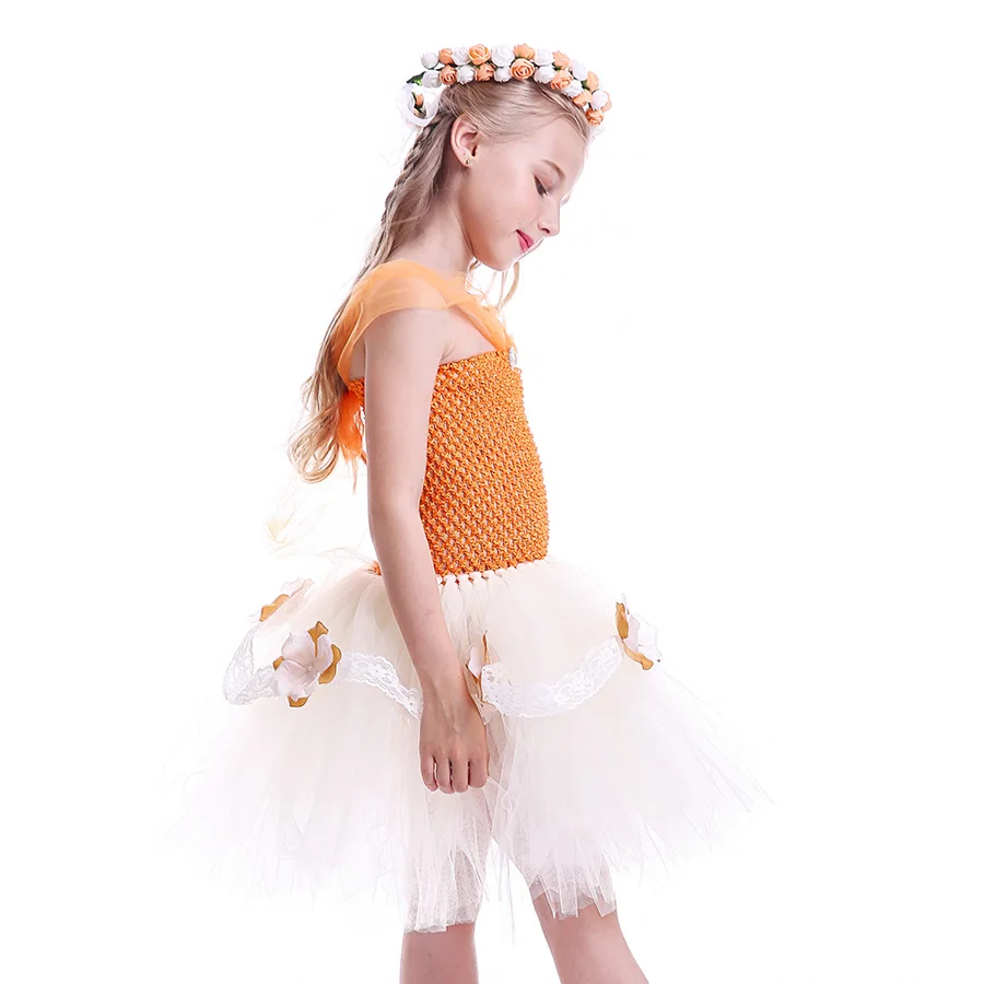 Hawaiian Style Moana Inspired Girls Tutu Dress Halloween Photo Prop Purim Kids Baby Fancy Flower Costume Handmade Tulle | Детская одежда