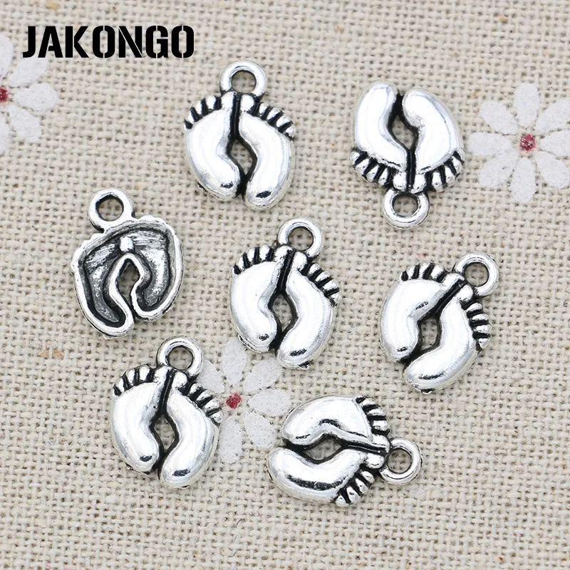 20 шт античные посеребренные детские украшения подвески на ноги для браслета
