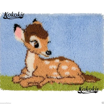 latch hook kit bat rug canvas deer baby printing vloerklee foamiran for needlework carpet embroidery accessories tapestry kits