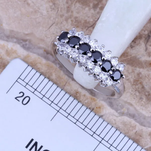 Комплект из кольца и серёг с фианитом Размер 5 / 6 7 8 9 10 11|silver jewelry set|jewelry setsearring pendant |