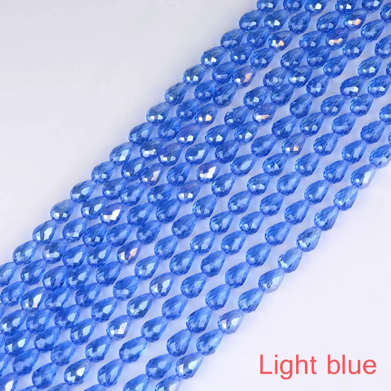 Light blue 4x6 мм 6x8 мм 8x11 мм 10x15 мм капельница для воды стекло в форме груши бусины Австрийские кристаллы Камни в форме капли Бусины Подходят Набор для изготовления ювелирных украшений вручную - Цвет: Light blue