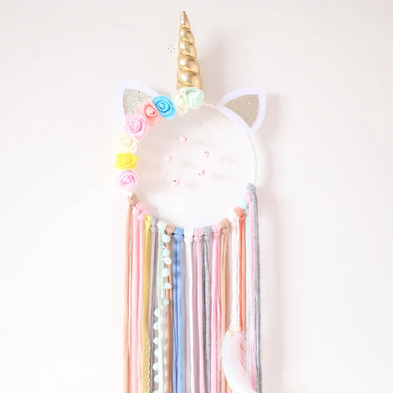 

Cute Unicorn Dream Catcher Handmade Catchers For Girls Kids Nurser Rainbow Home Decor Nursery Bedroom Kids Room Wall Accessory