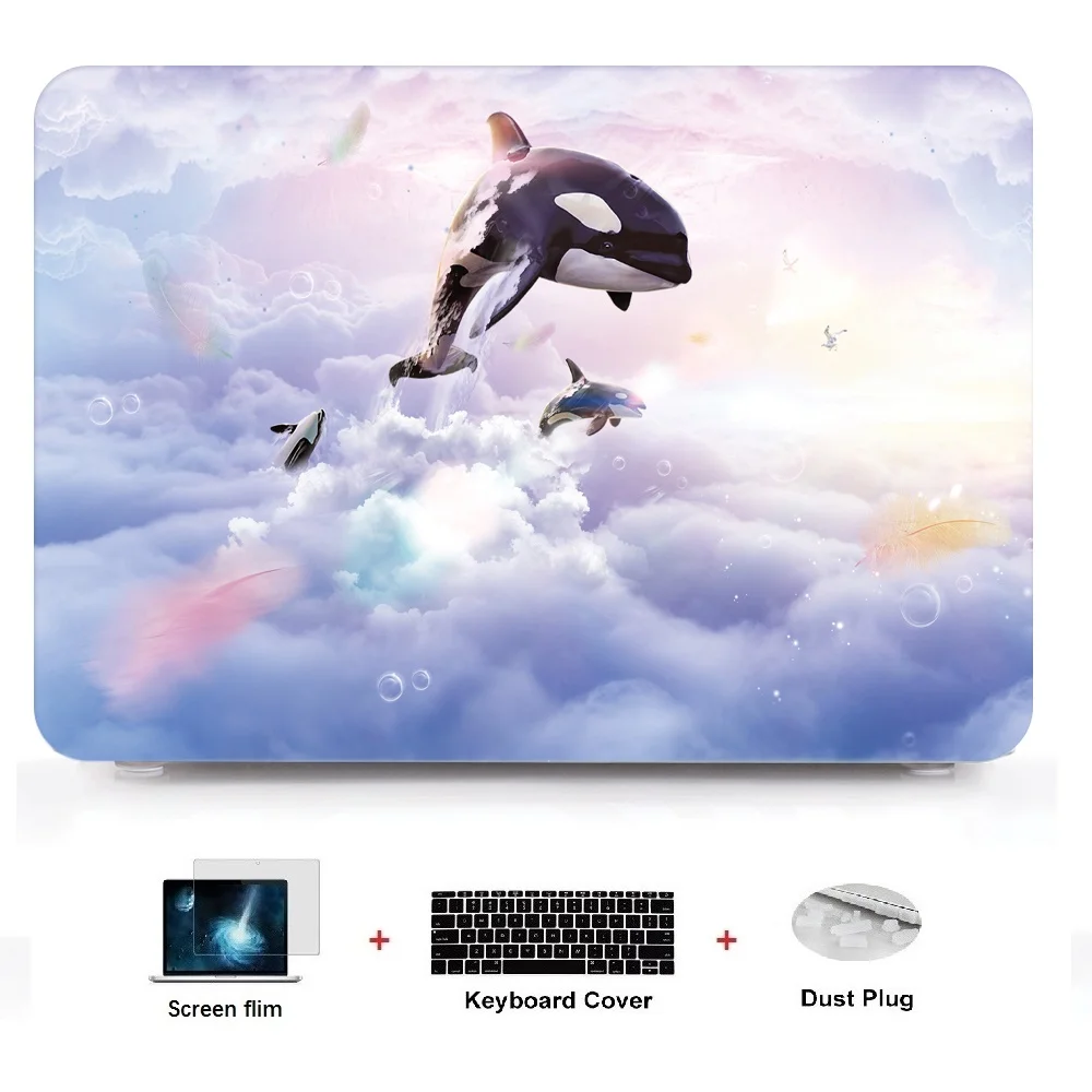 Жесткий Чехол для ноутбука + чехол клавиатура Apple Macbook Air Pro Retina Touch Bar &amp ID 11 &quot11 6&quot