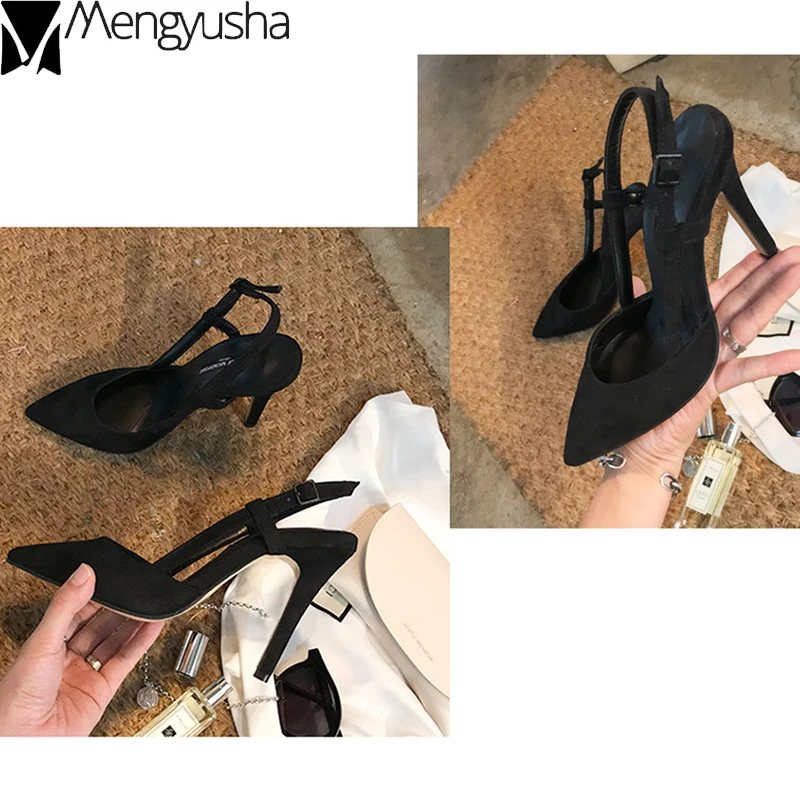 Женские туфли с острым носком на тонком высоком каблуке 6 8 и 10 см летние офисные