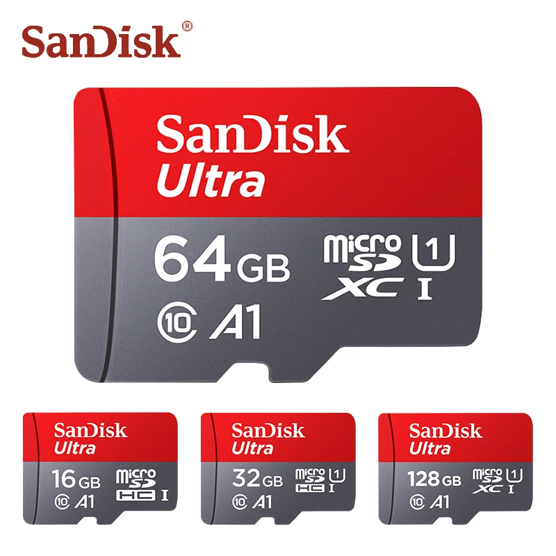 

Original SanDisk micro SD Card 64gb memory card A1 128GB 100mb/s 32gb class 10 SDXC Ultra SDHC 32gb 16gb UHS-I memory TF CARD