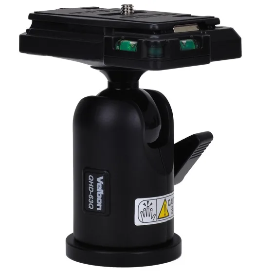 

Velbon QHD-63Q Bola Y Socket tripod Cabezal Con Quick Release