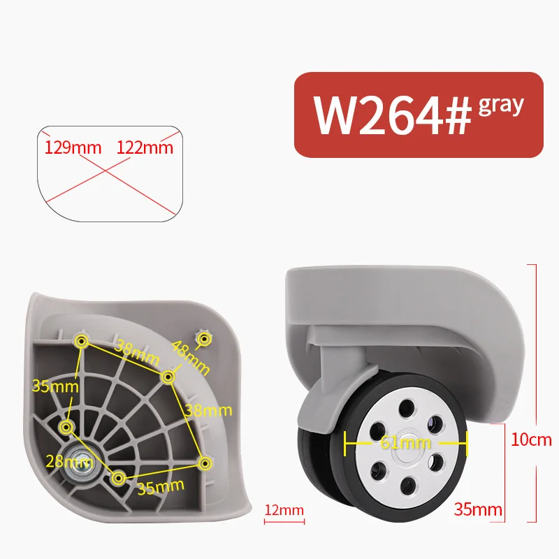 W264(2 Wheels)Gray Сменный Чехол на колесиках для багажа, универсальный чехол на колесиках, чехол на колесиках для обслуживания, пароль на колесиках, комплект из 2 предметов, чехол на колесиках - Цвет: W264(2 Wheels)Gray