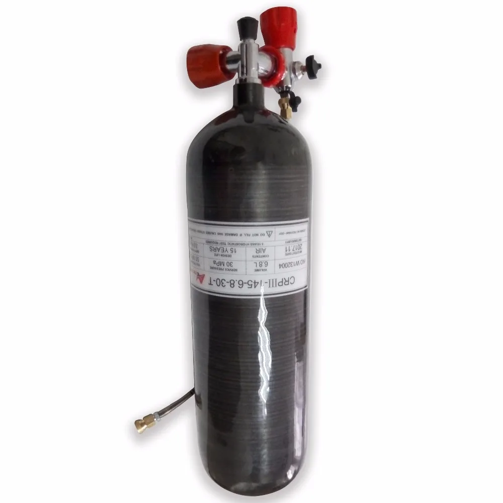 AC368101 6 8 л углеродное волокно Воздушный бак Hpa Pcp воздушный 300 бар для