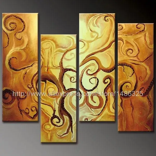 Ручная работа холст масло ручной работы золотое дерево жизни современная мода