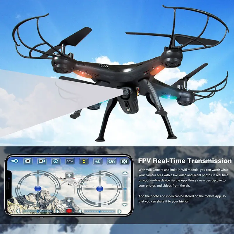 RC Quadcopter Z9 Wifi drone 4CH Helicopter Headless Mode One Key Return HD Camera with WiFi FPV remote control |