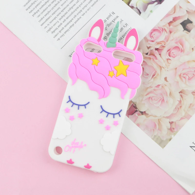 3D чехол с рисунком стежка для Apple iPod Touch 5 5th Touch6 6th милый чехол с котом Тигр Салли лошадь мягкие чехлы для телефонов - Цвет: EYE Rabbit White