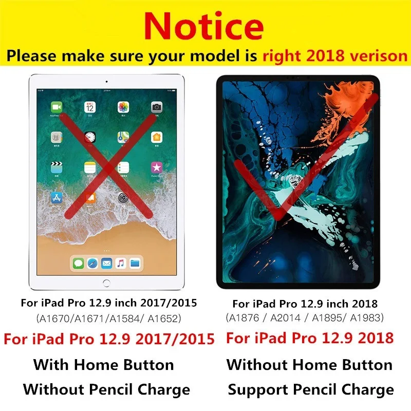 Чехол для iPad Pro 12 9 2018 кожаный чехол с французской подсветкой и Bluetooth-клавиатурой