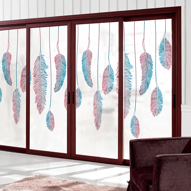 Электростатическая матовая стеклянная пленка наклейки на дверь для раздвижной