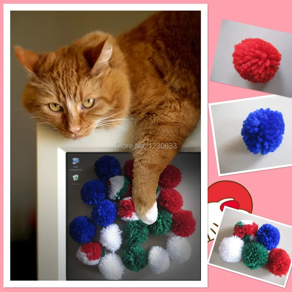 Игрушка для домашних животных Westrice Cat из акрилового материала, 4 см, множество цветов, шерстяной мяч, супер дешевая, любимая игрушка для кошек и собак.
