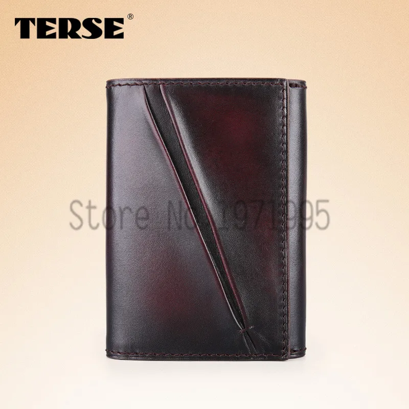 Terse_fashion мужской бумажник карточки 3 цвета натуральная кожа держателя карты