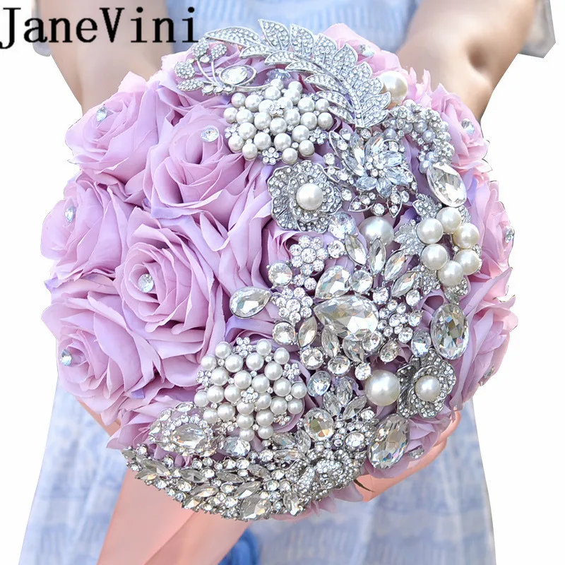 Свадебный букет из искусственного жемчуга с бусинами 2018 шелка|bridal bouquet|purple bridal