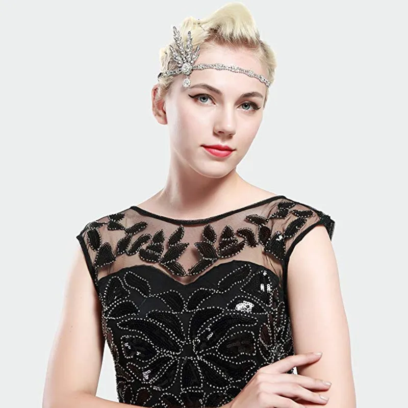 Повязка на голову женская в стиле арт-деко стиль Великий Гэтсби медальон с