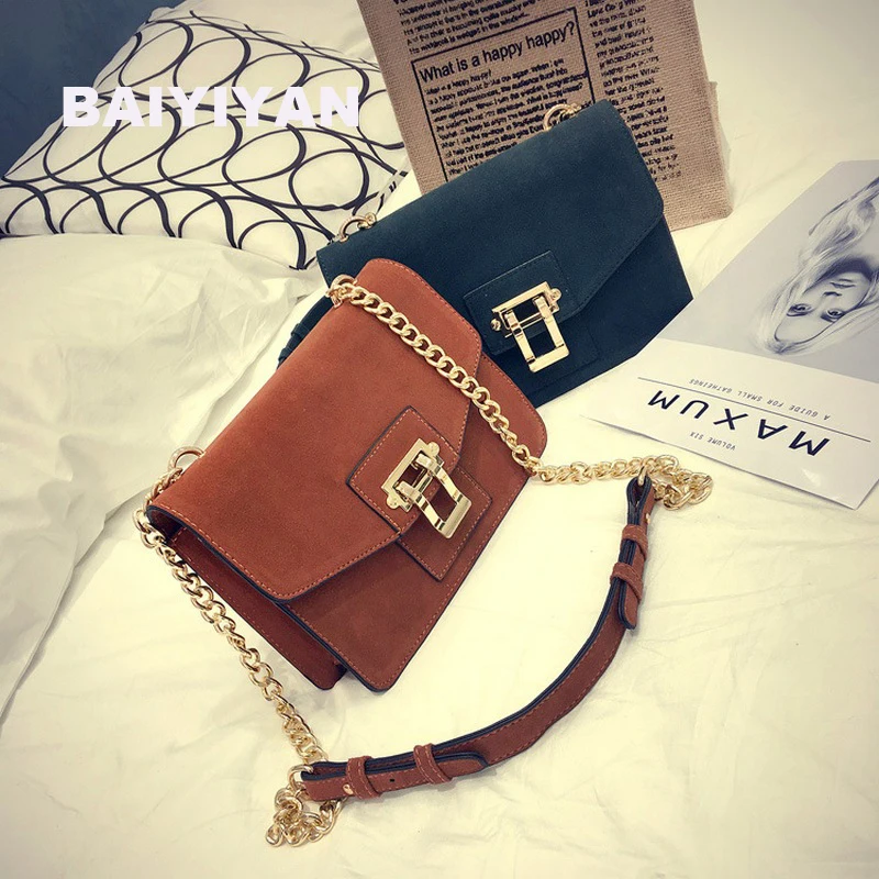 Сумка на плечо из нубука и кожи с металлической застежкой|bags ect|bag filebag towel |
