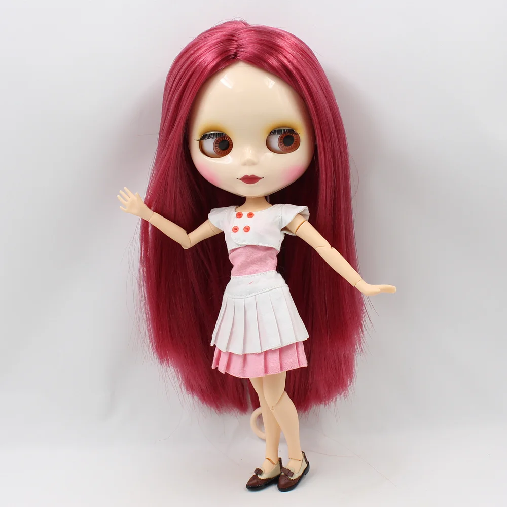 Кукла Blyth 1/6 от ICY DBS с облегающей челкой облегающими суставами фиолетовыми и