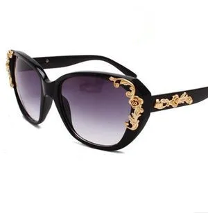 Женские солнцезащитные очки в стиле барокко Queen золотистые розовые винтажном