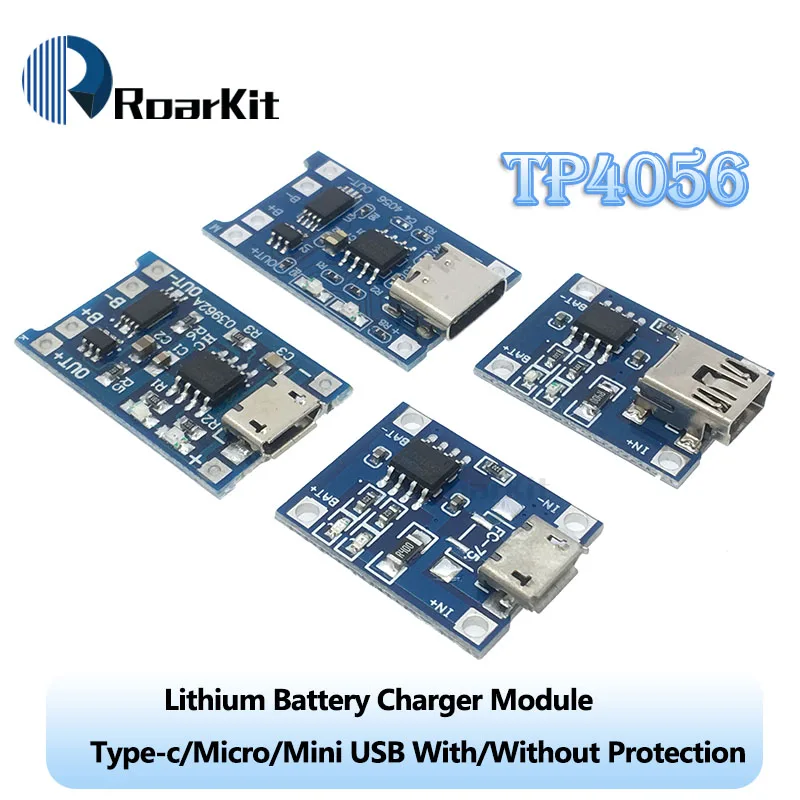 Type c/Micro/Mini USB 5V 1A 18650 TP4056 модуль зарядного устройства литиевой батареи зарядная