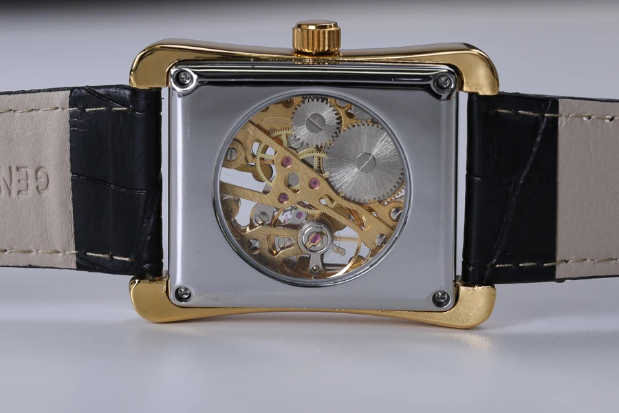 

Vintage Mechanical Watch 2017 SEWOR brand WristWatches Leather Strap Men Watch Mechanical Skeleton Watch For Men relogio