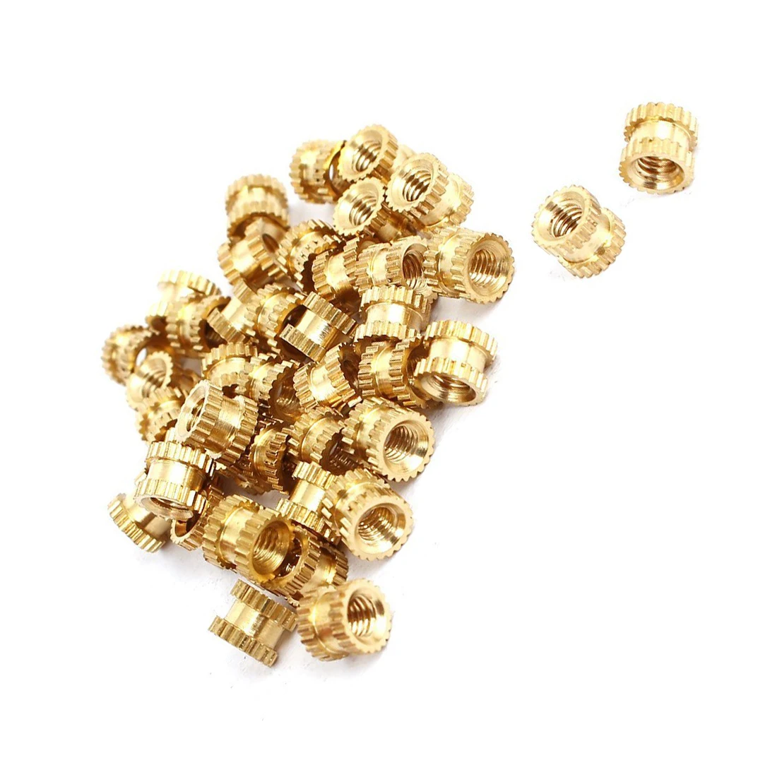 M3 x 4mm x 5mm Втулка с резьбой латунная рифленая вставка, связанные гайки 40 шт