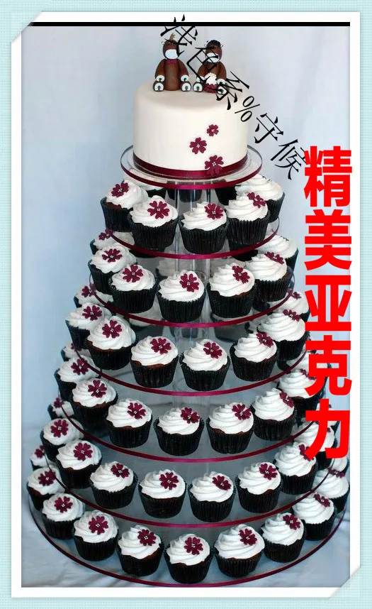 7 слоев акриловых тортов свадебная Многоуровневая рамка для торта стеклянная