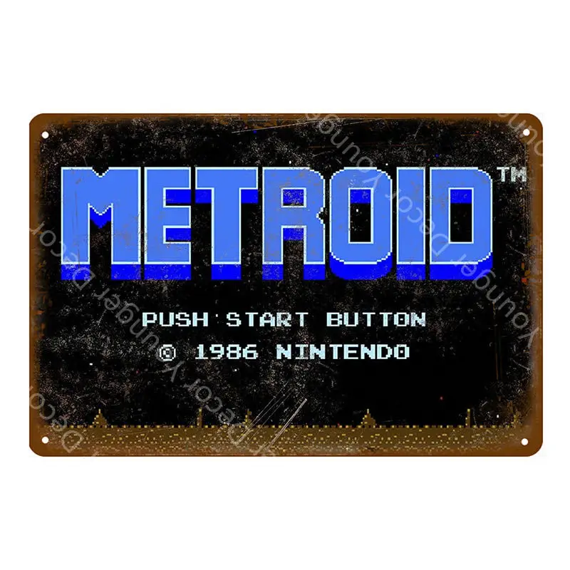 YD6325E Классическая видео игра комиксы плакат игровой металлический оловянный знак для детской комнаты игровой центр домашний декор винтажная геймерская табличка - Цвет: YD6325E