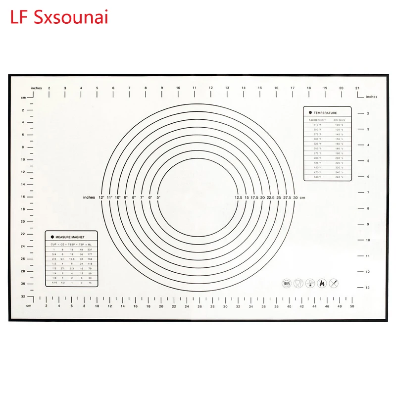 LF Sxsounai 60*40 см силиконовый коврик для выпечки пиццы тесто для приготовления теста Кухонные гаджеты Инструменты для приготовления пищи посуда для выпечки инструмент для замеса