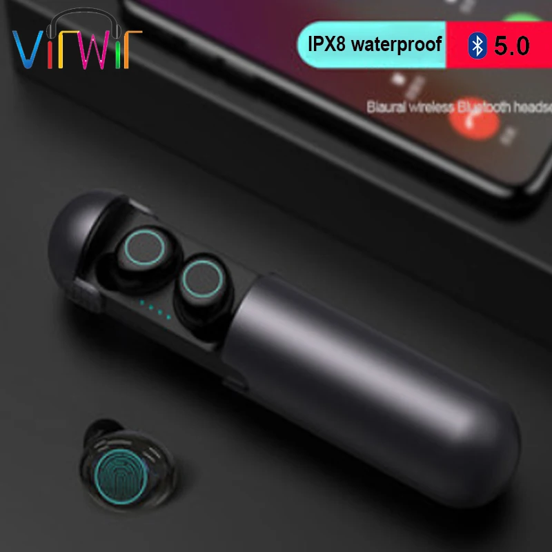 X8 наушники Bluetooth 5,0 сенсорное управление беспроводные TWS наушники IPX8 водонепроницаемые наушники Музыкальная гарнитура мини наушник