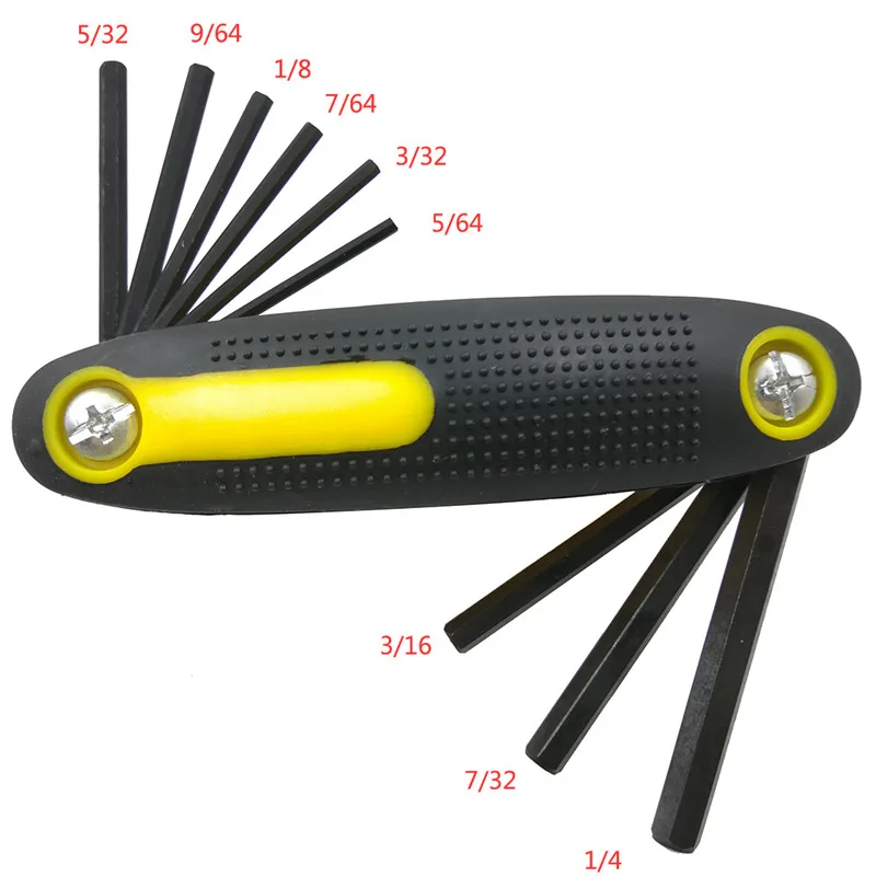 Шестигранный ключ дюймовый инструмент 1/4 &quot7/32&quot 3/16 &quot5/32&quot 9/64 &quot1/8&quot 7/64 &quot3/32&quot