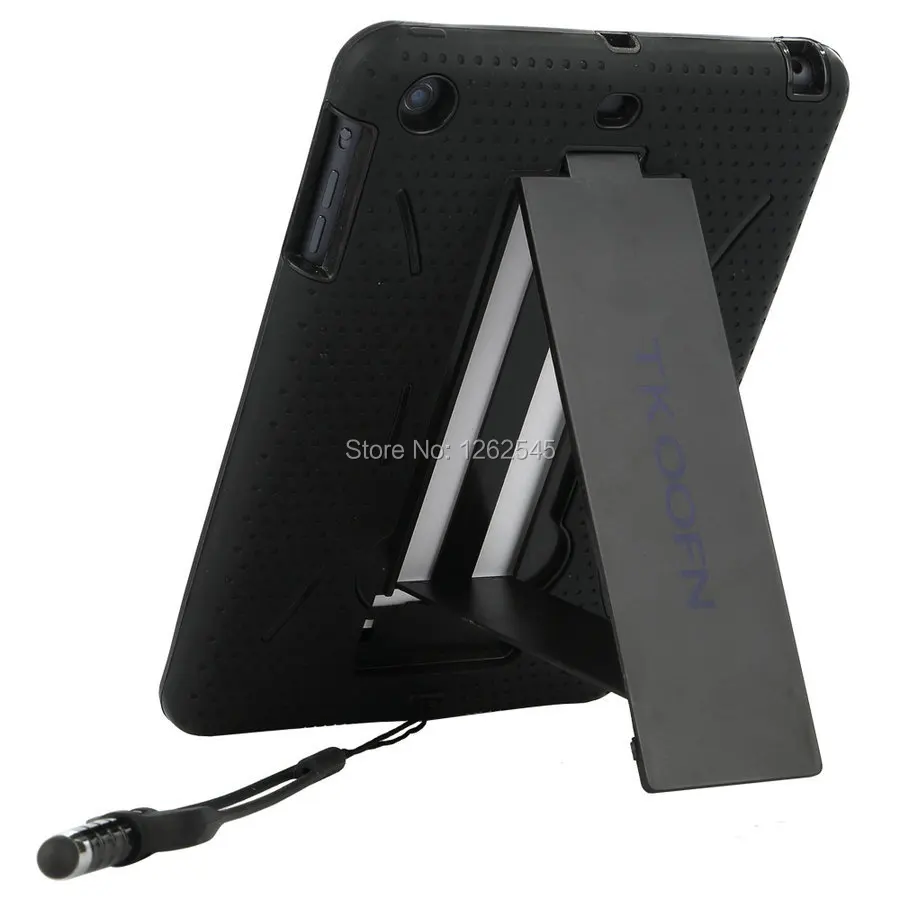 Силиконовый гибридный жесткий чехол для Apple Ipad Mini ударопрочный чехол-подставка