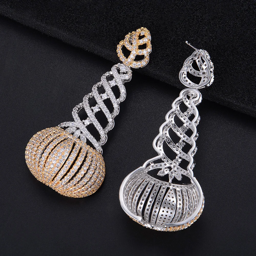 missvikki Handmade Hollow Earrings Women Trendy Geometric Pendant Wedding Party Jewelry Bridal DUBAI Design New | Украшения и