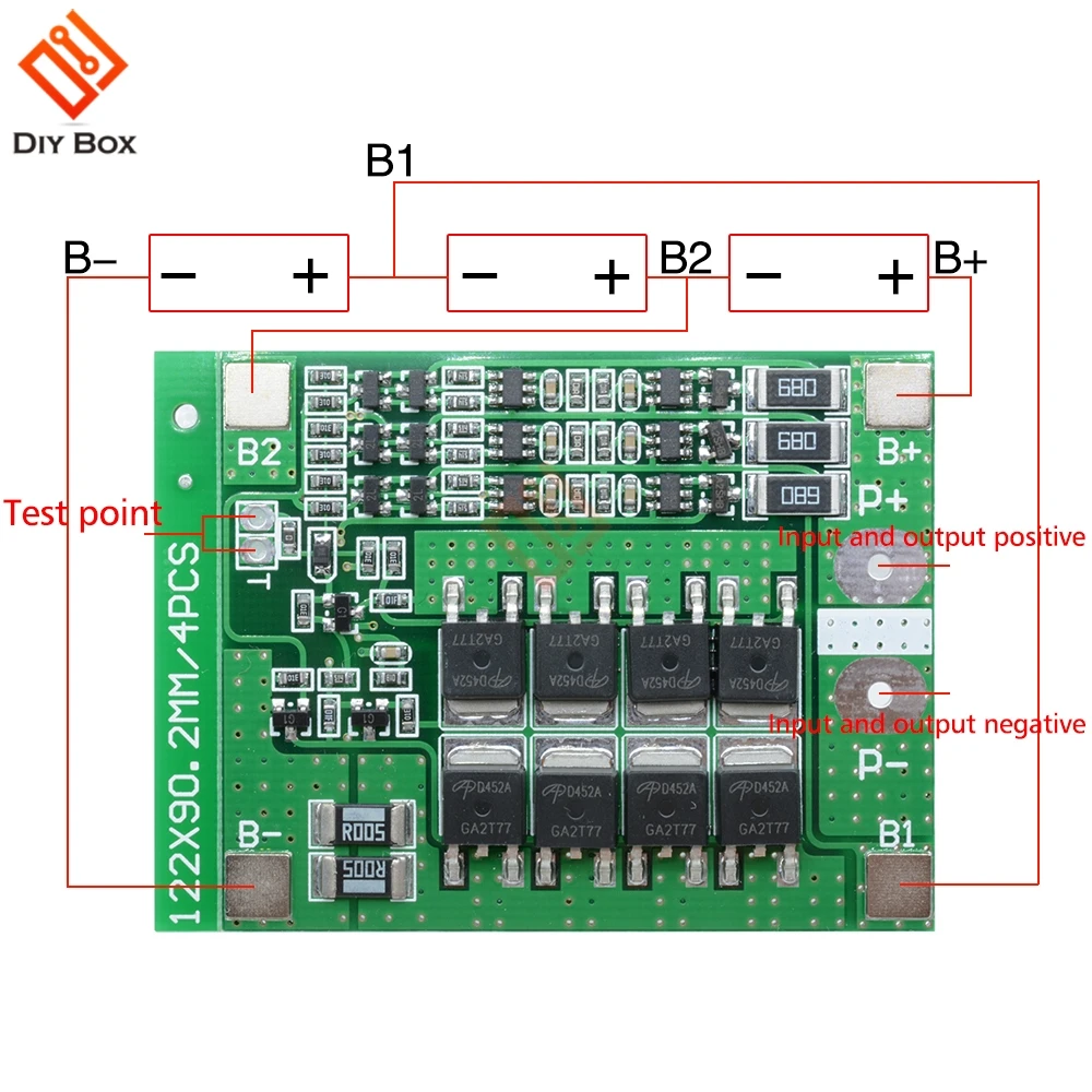 3S 25A 18650 Защитная плата для литиевой батареи BMS PCM с блоком баланса модуль защиты от короткого замыкания