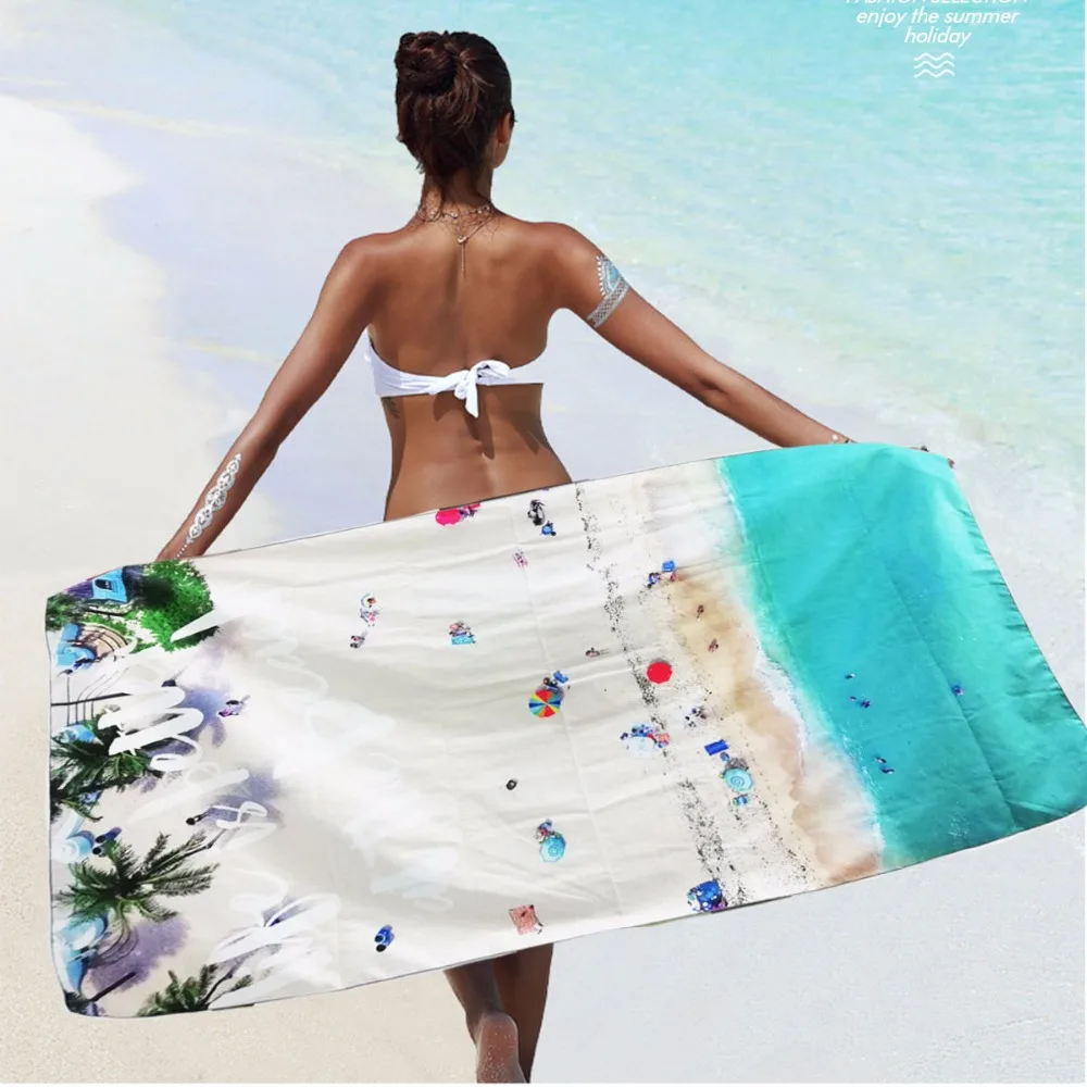 Compact Portable Beach Towel Boat Washcloth Yoga Swimwear Shower Pool Microfiber Bath Towels For Adult |