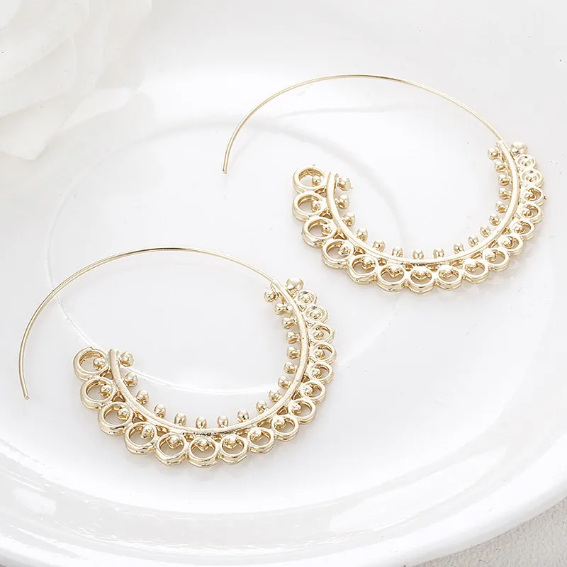 Круглая серьга круга в стиле панк модные украшения для женщин популярные