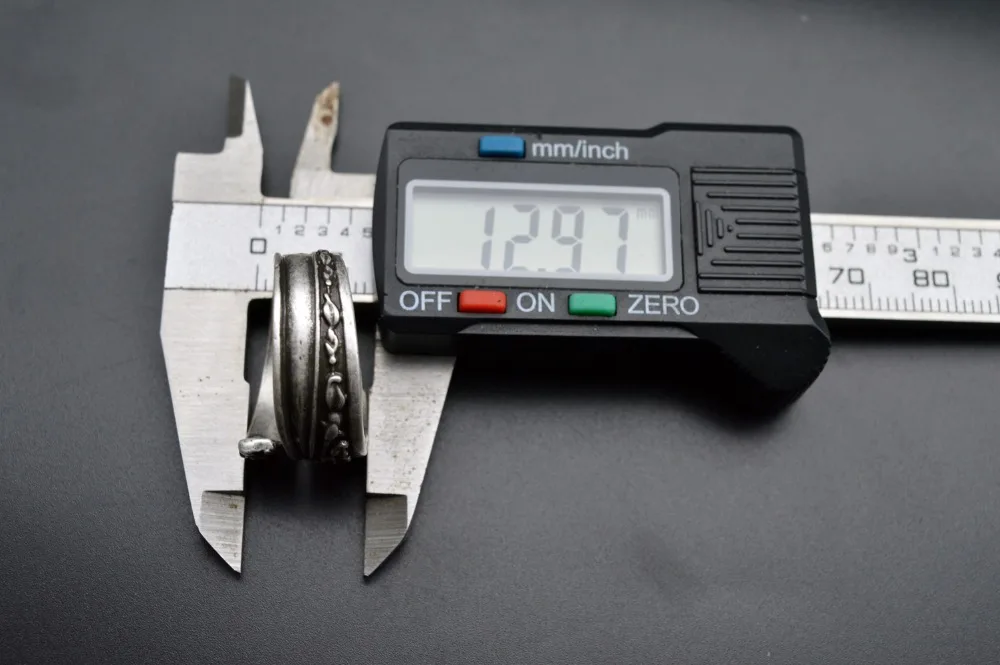 1 шт. ручная работа винтажная Серебряная изящная Цветочная ложка кольцо