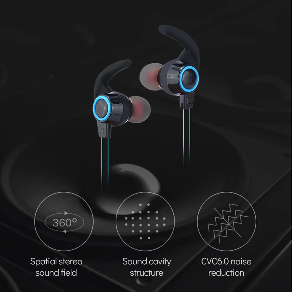 Спортивные bluetooth-наушники с активным шумоподавлением/беспроводная гарнитура для