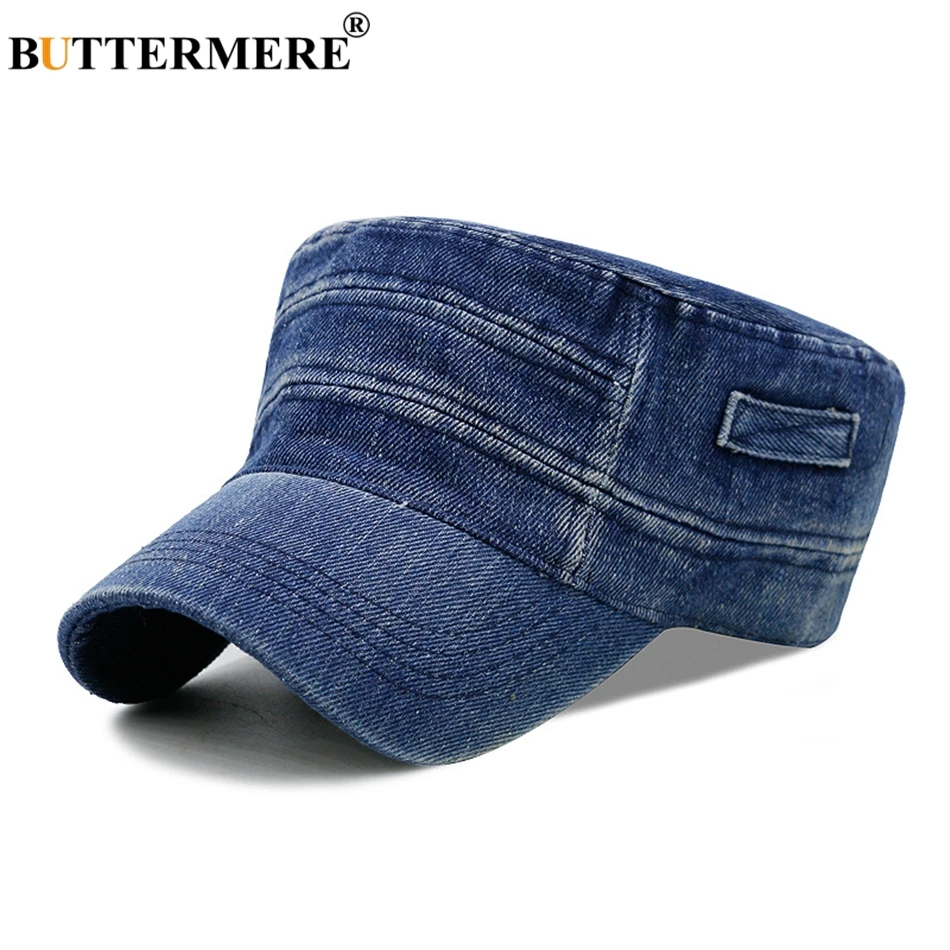BUTTERMERE, армейские шляпы, джинсовые мужские винтажные, весна-лето, Baker Boy Hat, мужские, повседневные, плоский верх, джинсы, берет, военные шапки и шапки