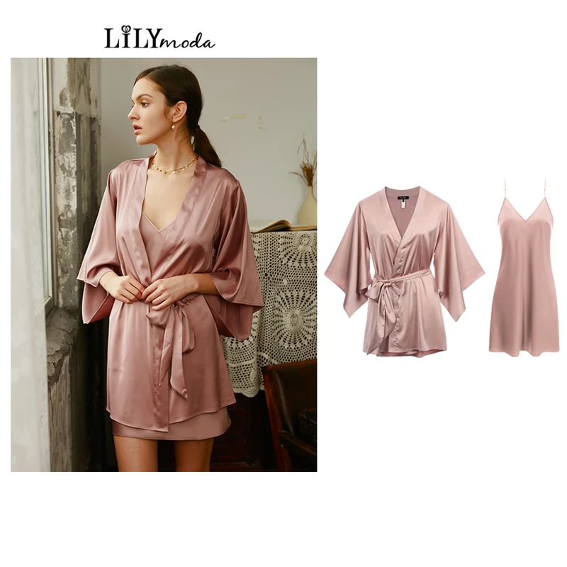 Брендовая одежда для сна Lilymoda 2019 Новое поступление атласная Свадебная подружки
