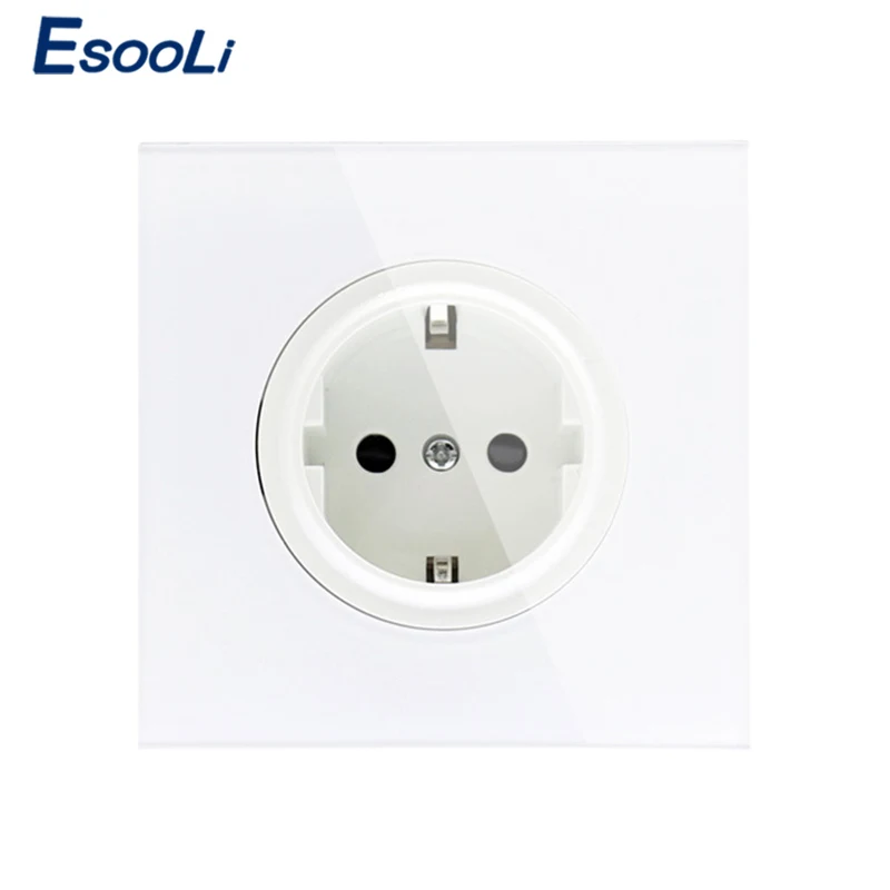 Новое поступление 2019 настенная розетка Esooli с заземлением и защитой от детей 16 А