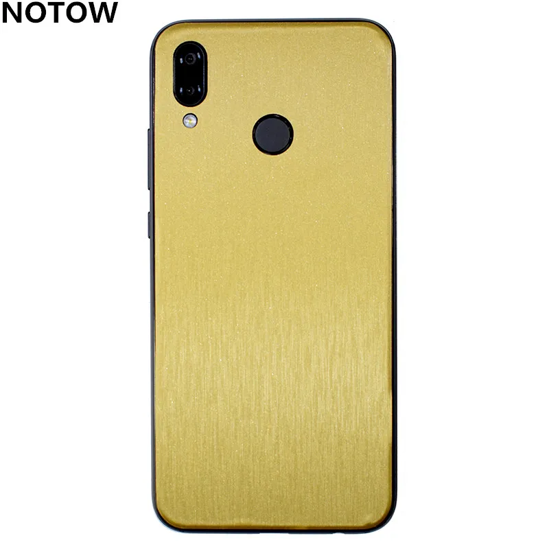 NOTOW fashion Wire drawing sticker skins protective film wrap skin mobile back protective case for Huawei Nova3e/ p20/p20pro