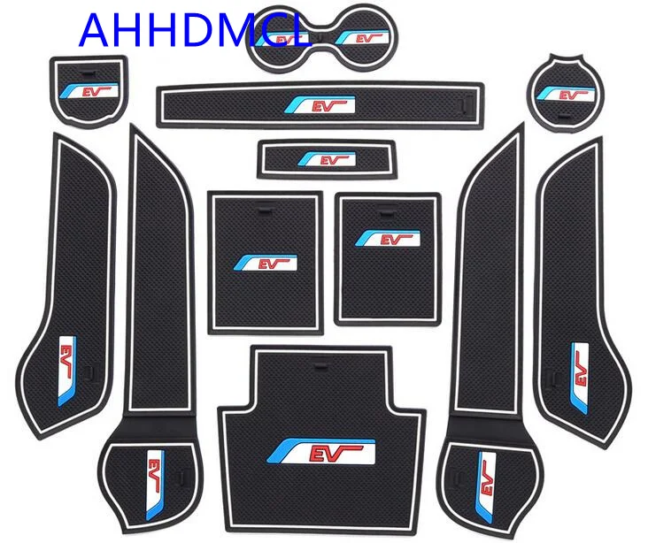 

AHHDMCL Car Door Groove Mat Gate Slot Cup Armrest Storage Pad Mat For Geely Emgrand EV