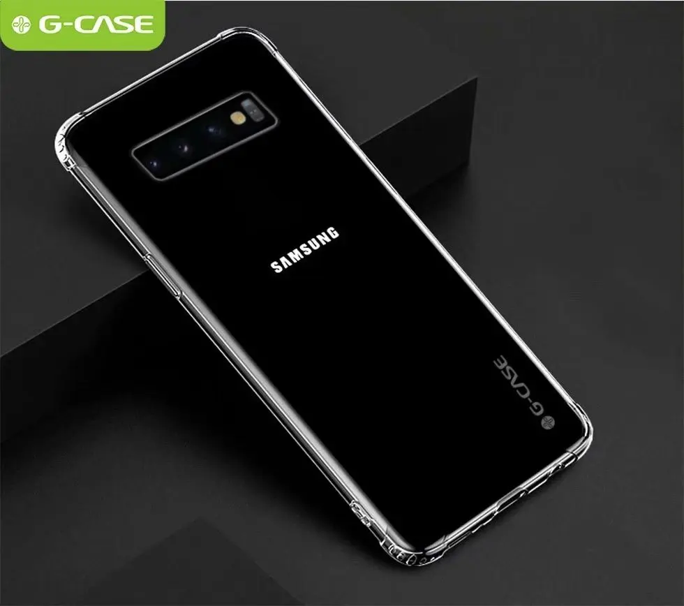 Противоударный бампер прозрачный силиконовый чехол для телефона Samsung S10 S10plus