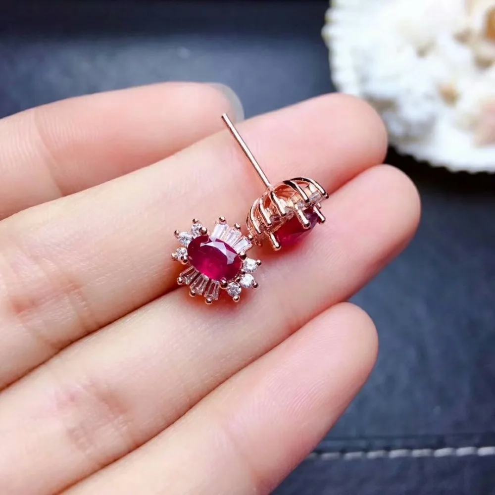 Женские серьги shilovem с натуральным драгоценным камнем новинка|Серьги-гвоздики| |