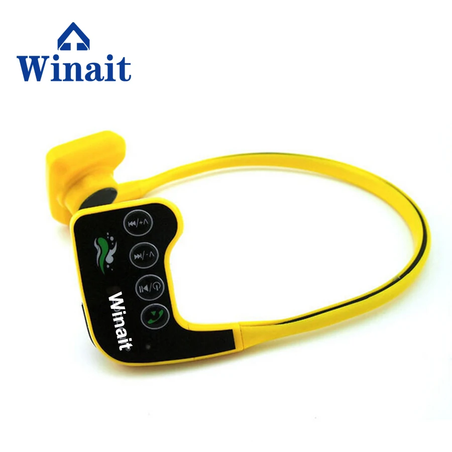 

Winait Waterproof Bone conduction headset, 8GB MP3/Bluetooth headphone ip68 waterproof sports headset